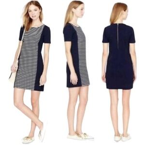 J. CREW Panel Striped Navy Dress NWT